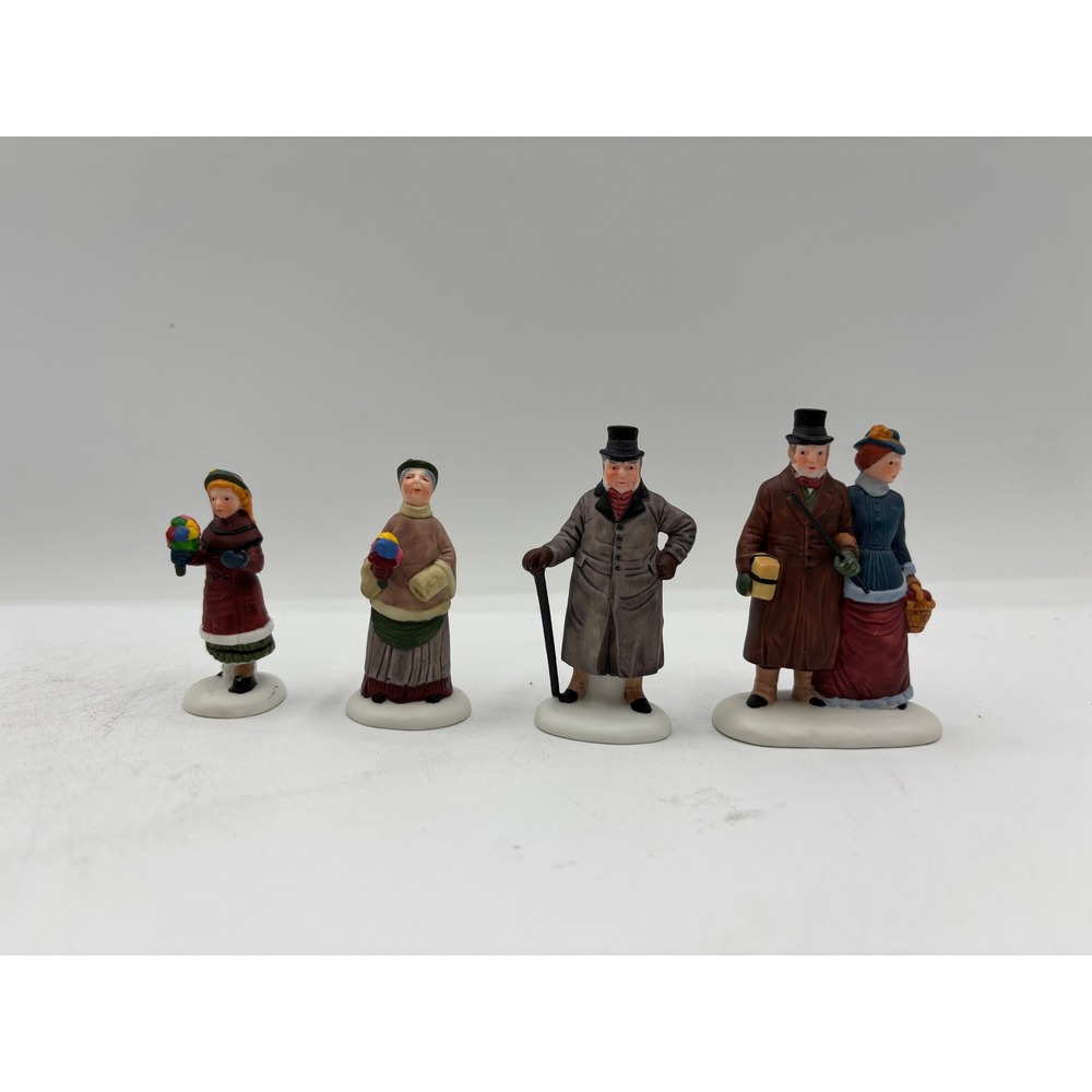 Department 56 1993 Vintage Heritage Village Chelsea Lane Shopper Set of 4 5816-5